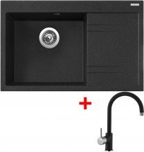 Sinks RIM 780 L Granblack + Vitalia GR 